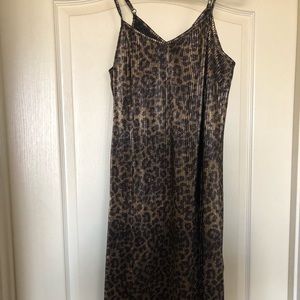 Leopard print lace dress